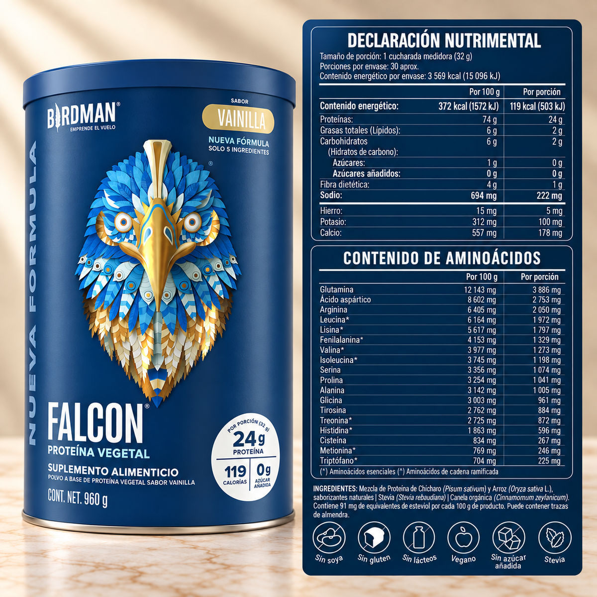 BIRDMAN FALCON 960 GRS VAINILLA
